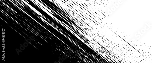 Vector minimalist grunge background with halftone effect ink splatter brush stroke grunge art.	