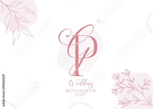 Wedding initial GP and PG monogram logo