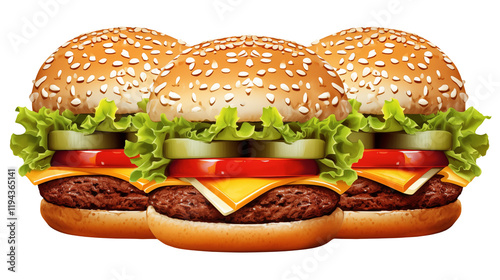 Juicy Cheeseburgers with Sesame Buns 