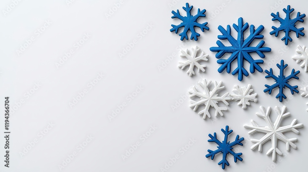 A photostock of textured glass snowflake patterns scattered symmetrically, isolated on a clean white background, frosty and detailed, High Quality A photostock of textured glass snowflake patterns scattered symmetrically, isolated on a clean white background, frosty and detailed, High Quality