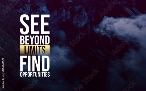 Inspirational quotes about opportunities and seizing chances. Perfect for motivational posters, digital art, and merchandise. Encourage bold actions, growth, and recognizing every opportunity in life. photo