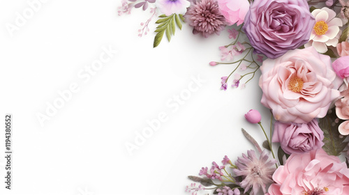 Watercolor white flowers arrangement there is a white flower frame with white flowers on it.
