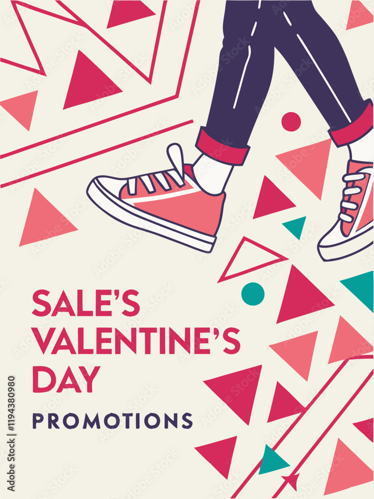 Obraz premium Ai generate creative valentine's day promotion poster modern design concept urban environment engaging visuals