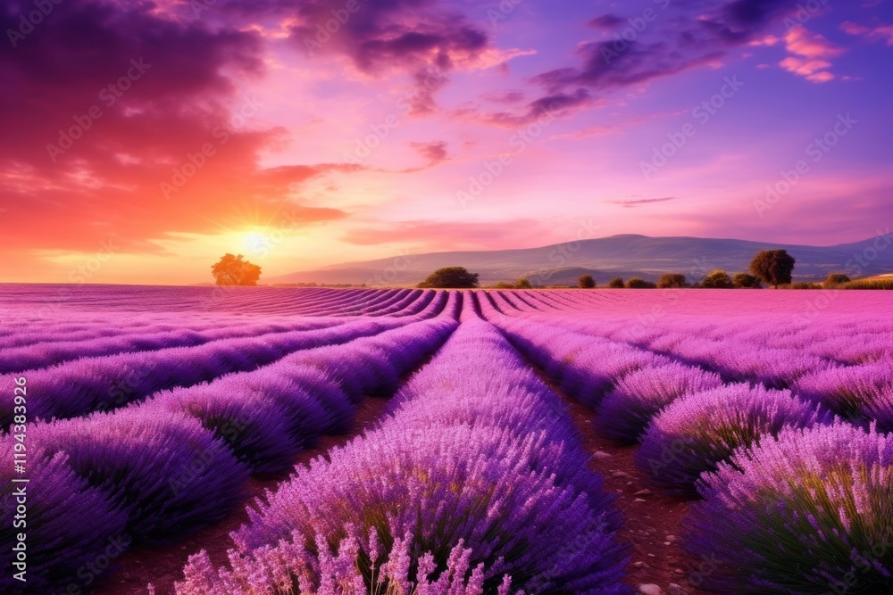 Nature landscape lavender flower. Nature landscape lavender flower.