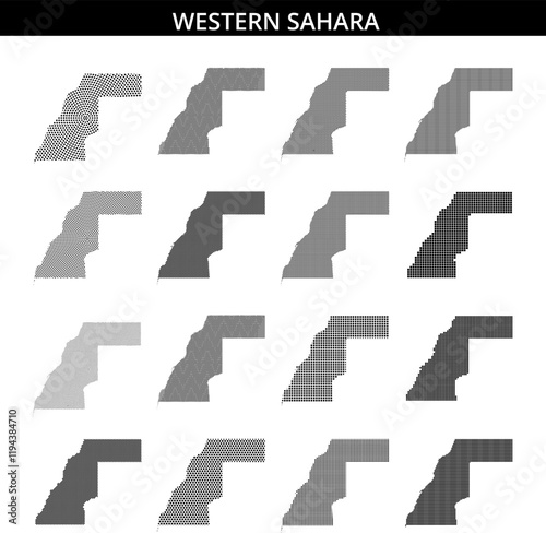 Map representation of Western Sahara highlighting geographical features and boundaries