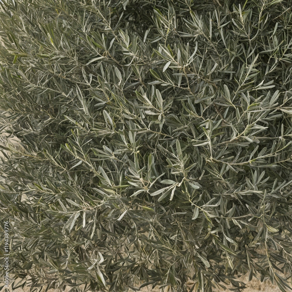 Olive tree leaves isolated