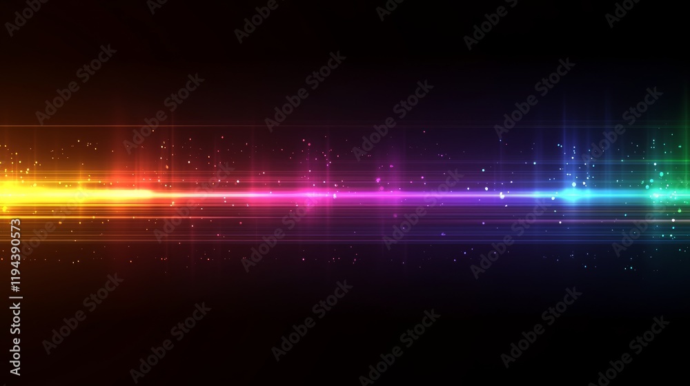 Obraz premium Rainbow light streak, abstract background, digital art, website banner