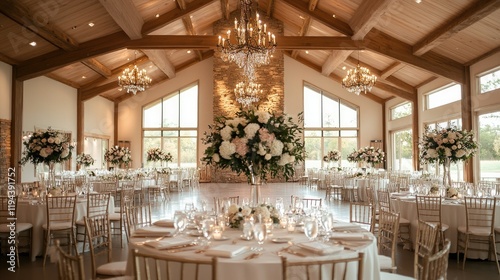 Elegant Wedding Reception Venue: Rustic Charm Meets Modern Sophistication photo