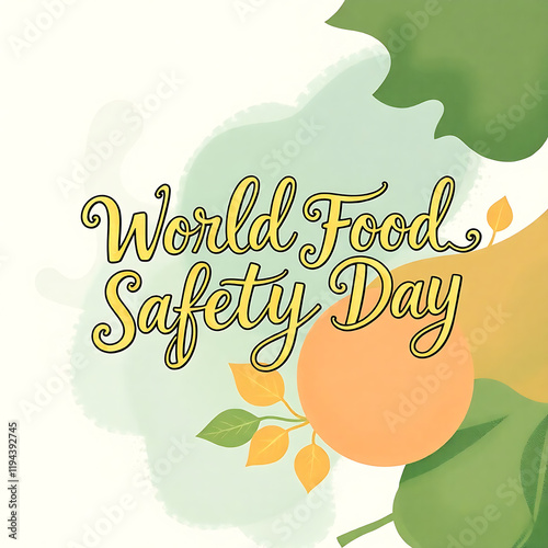  world food safety day typography photo