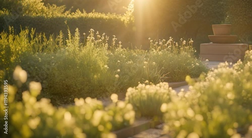 Herbal Rooftop Under Golden Hour