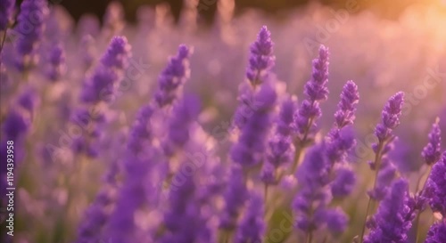 Lavender and Rosemary in Sunset Glow