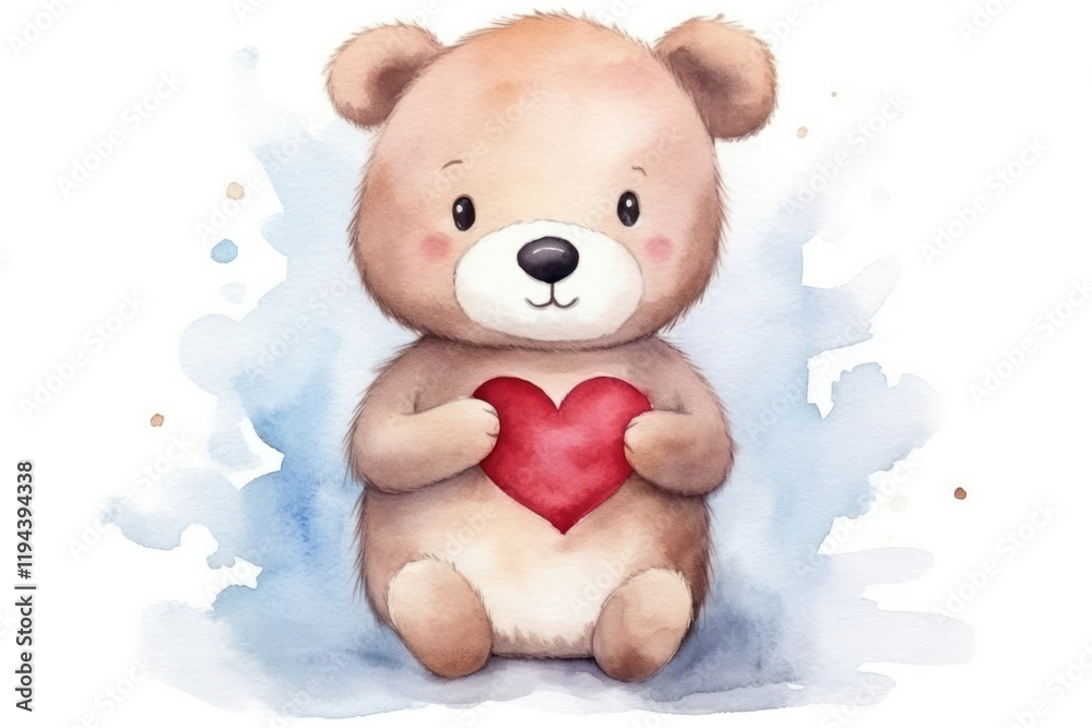 Obraz premium Otter heart cute love.