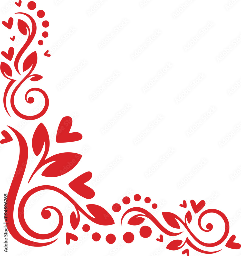 Heart Corner Design Heart Corner Design