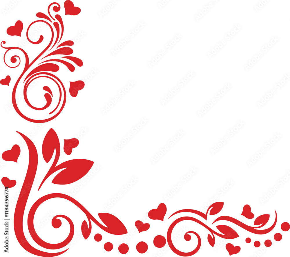 Heart Corner Design Heart Corner Design