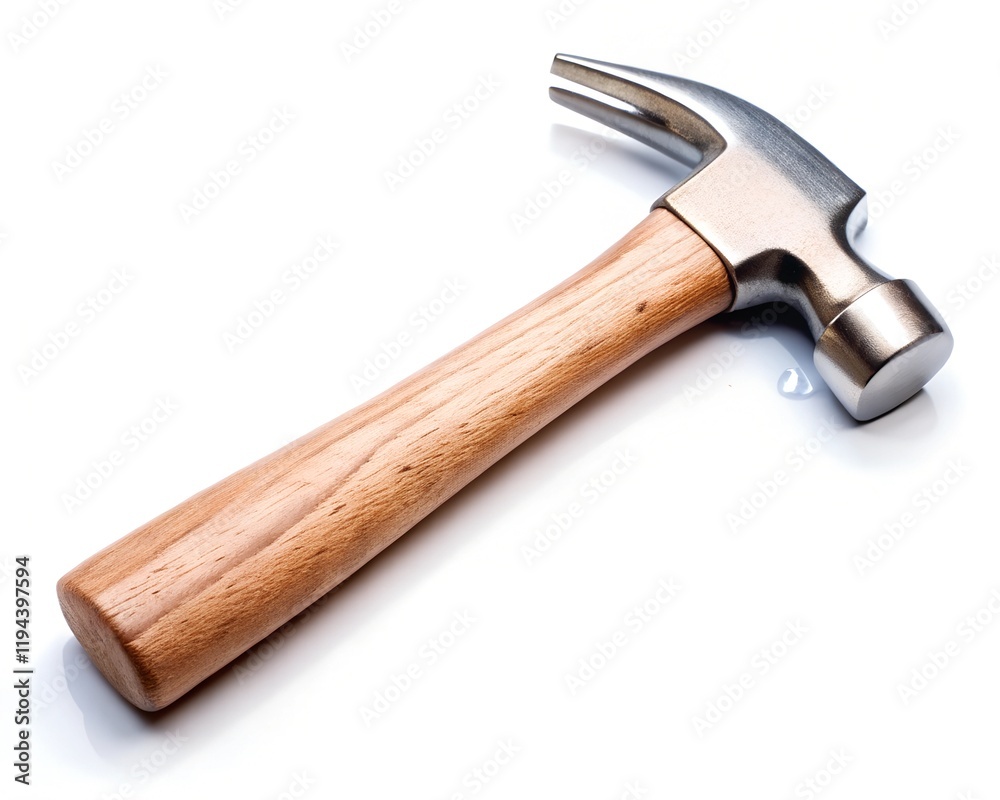 hammer and nail isolated on a white background hammer and nail isolated on a white background
