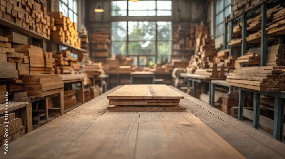A Craftsmanship Workshop Filled with Piled Timber and Wooden Planks Reflecting the Art of Woodworking in a Rustic and Well-Lit Environment A Craftsmanship Workshop Filled with Piled Timber and Wooden Planks Reflecting the Art of Woodworking in a Rustic and Well-Lit Environment