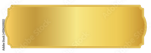 gold label banner, luxury golden frame, gold name plate