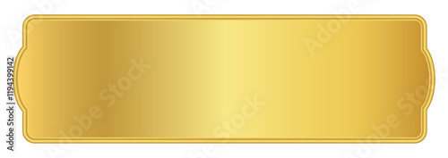 gold label banner, luxury golden frame, gold name plate