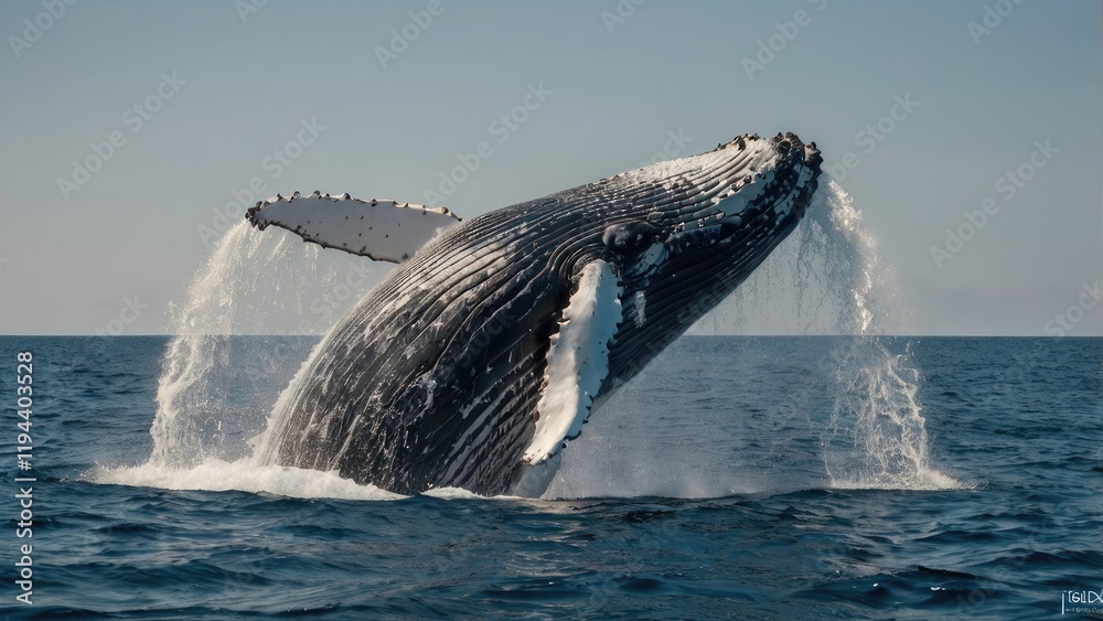 Fototapeta premium whale in the sea