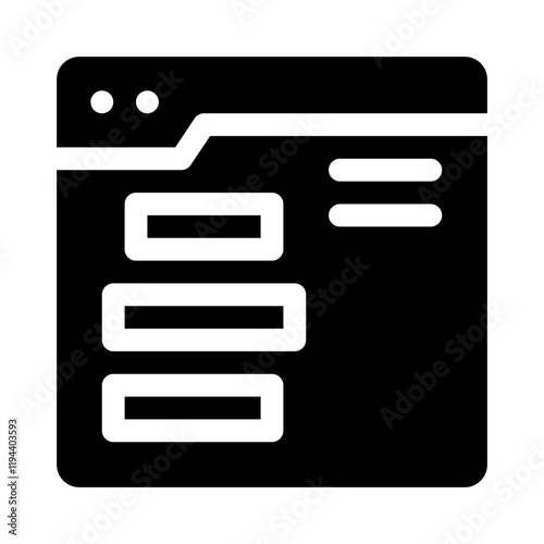 Gantt chart glyph icon