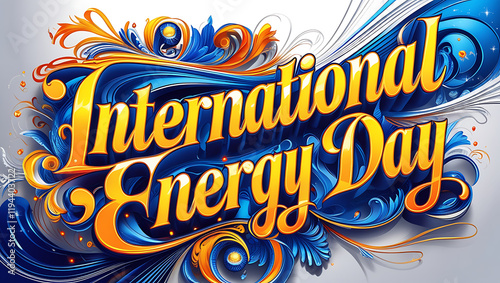 international energy day typography