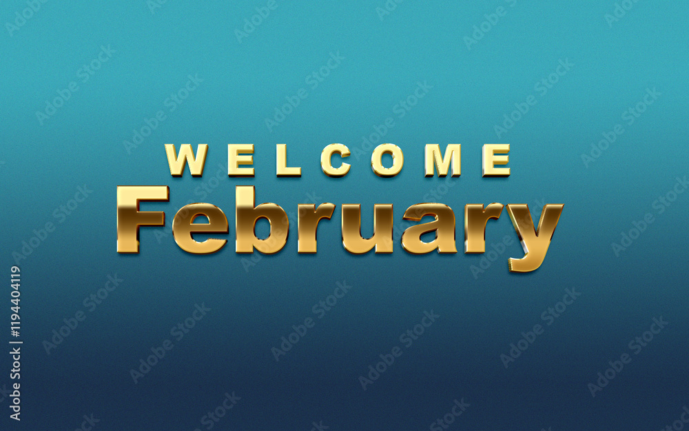 Fototapeta premium welcome card february