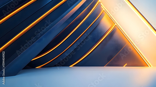 Glowing lines weave together and apart, generating a sleek, dynamic composition.