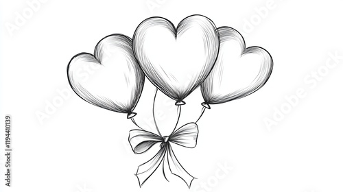 love balloon happy valentine, white background 