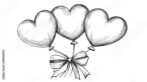 love balloon happy valentine, white background 