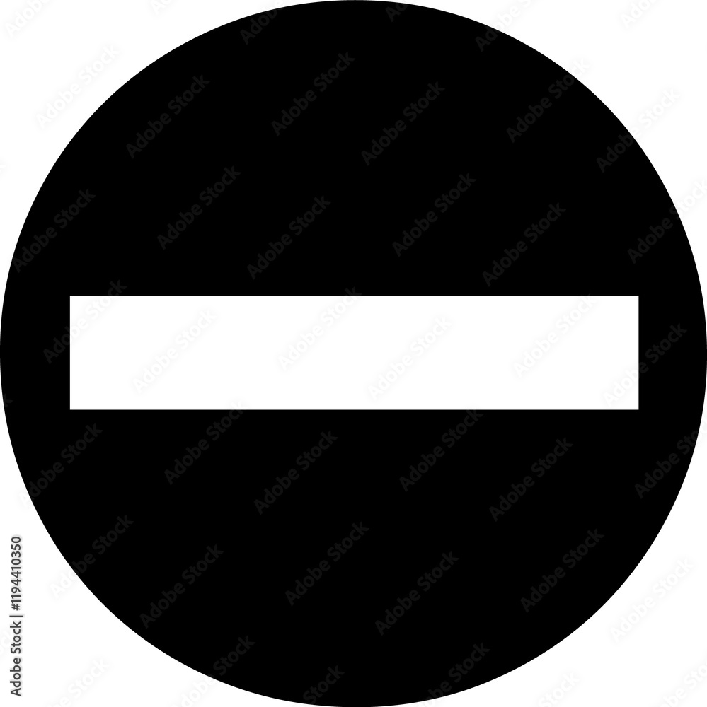 No Stop Prohibition Sign Symbol Icon No Stop Prohibition Sign Symbol Icon