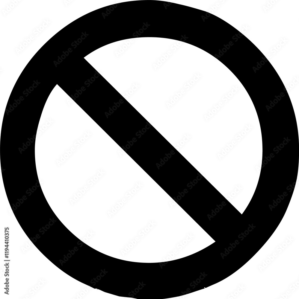 No Stop Prohibition Sign Symbol Icon No Stop Prohibition Sign Symbol Icon