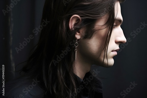 Earrings portrait jewelry fashion.
