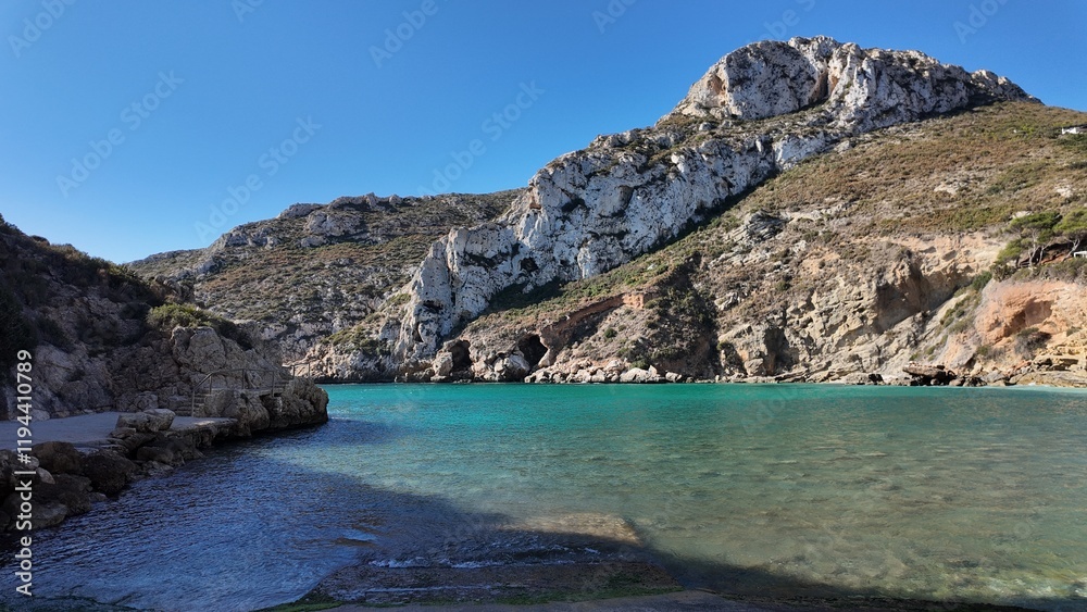 Fototapeta premium Vistas de la famosa Cala de la Granadella en Javea, Xabia, Alicante (España) 