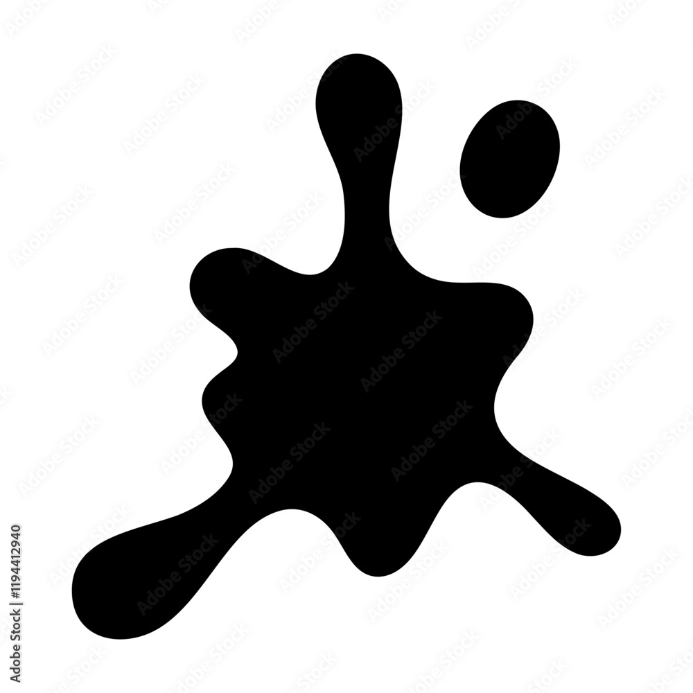 Water drop,Water splash Splashing water, Water stains, Splattered ink, silhouette Water drop,Water splash Splashing water, Water stains, Splattered ink, silhouette
