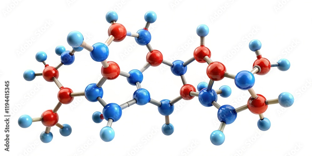 3D Molecular Structure of Sapropterin: Tetrahydrobiopterin Chemical Formula, Isolated on White 3D Molecular Structure of Sapropterin: Tetrahydrobiopterin Chemical Formula, Isolated on White