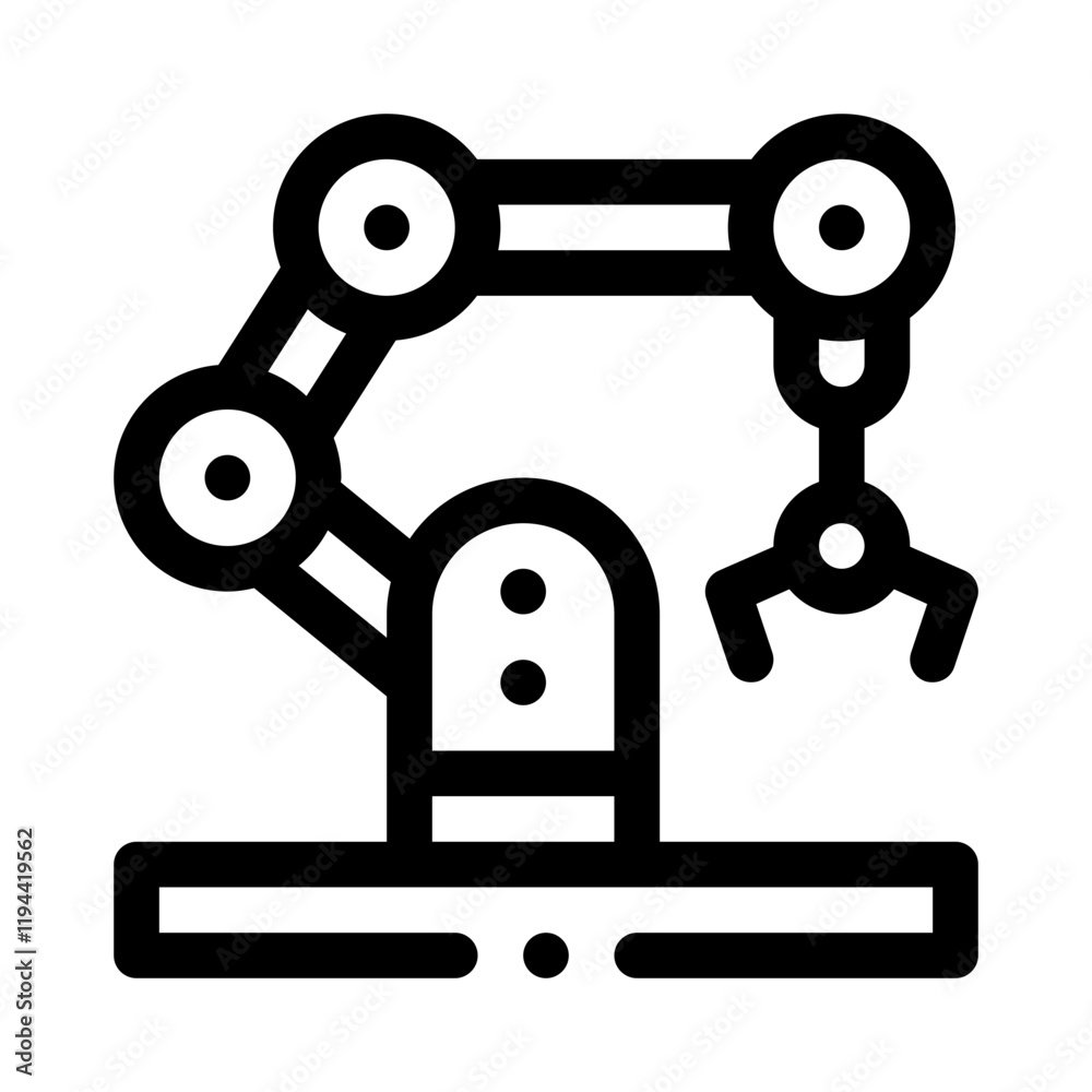 Mechanical arm line icon