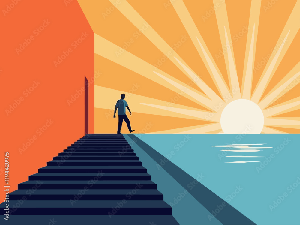 custom made wallpaper toronto digitalmotivational thumbnail design featuring a bright, uplifting background with a mix of warm and cool colors, such as orange and blue gradients