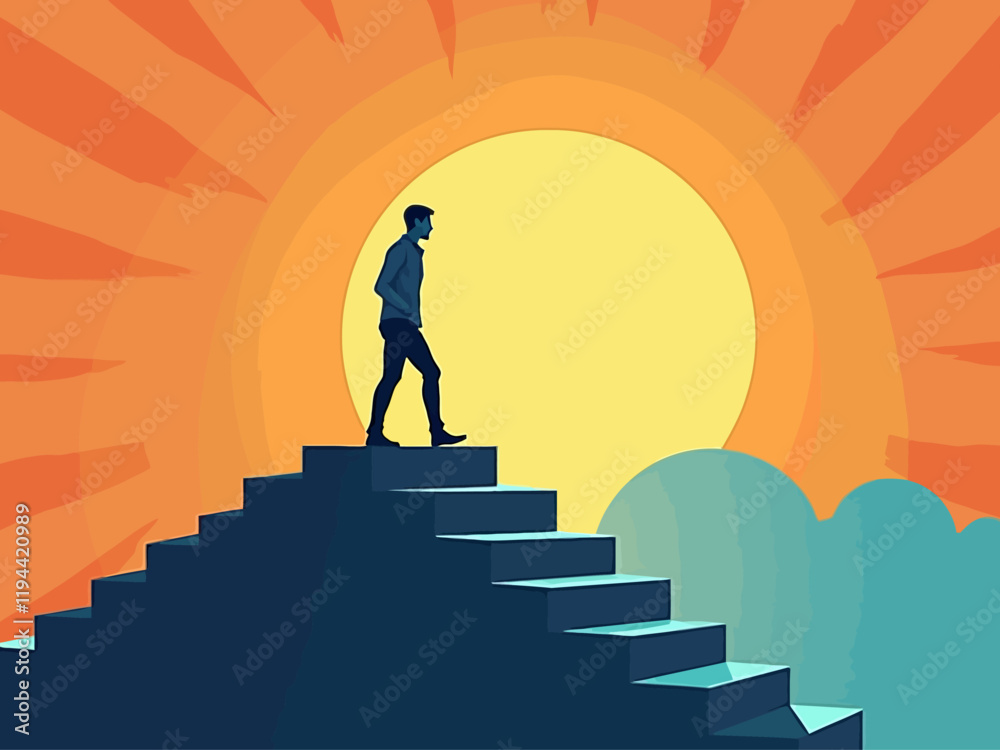 custom made wallpaper toronto digitalmotivational thumbnail design featuring a bright, uplifting background with a mix of warm and cool colors, such as orange and blue gradients
