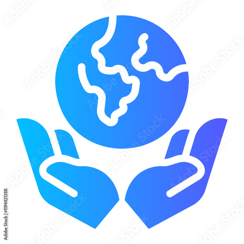 save the planet Gradient icon