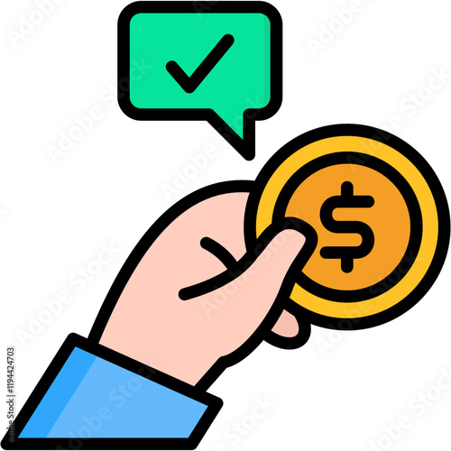 Cash Advance lineal color icon