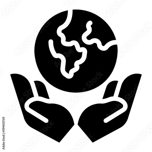 save the planet Solid icon