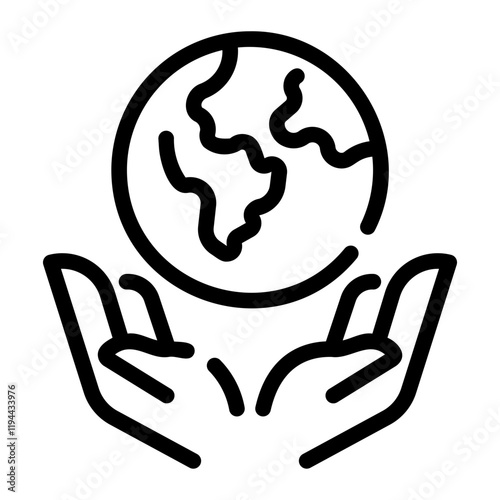 save the planet Line Icon