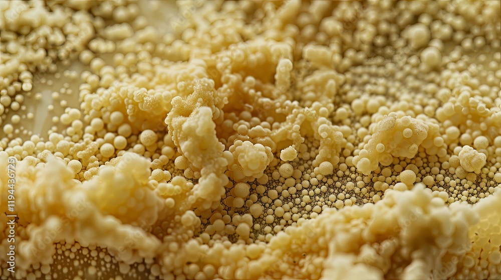 Highly detailed and realistic close-up microscopic view of norovirus particles, showcasing the virus's intricate structure Highly detailed and realistic close-up microscopic view of norovirus particles, showcasing the virus's intricate structure
