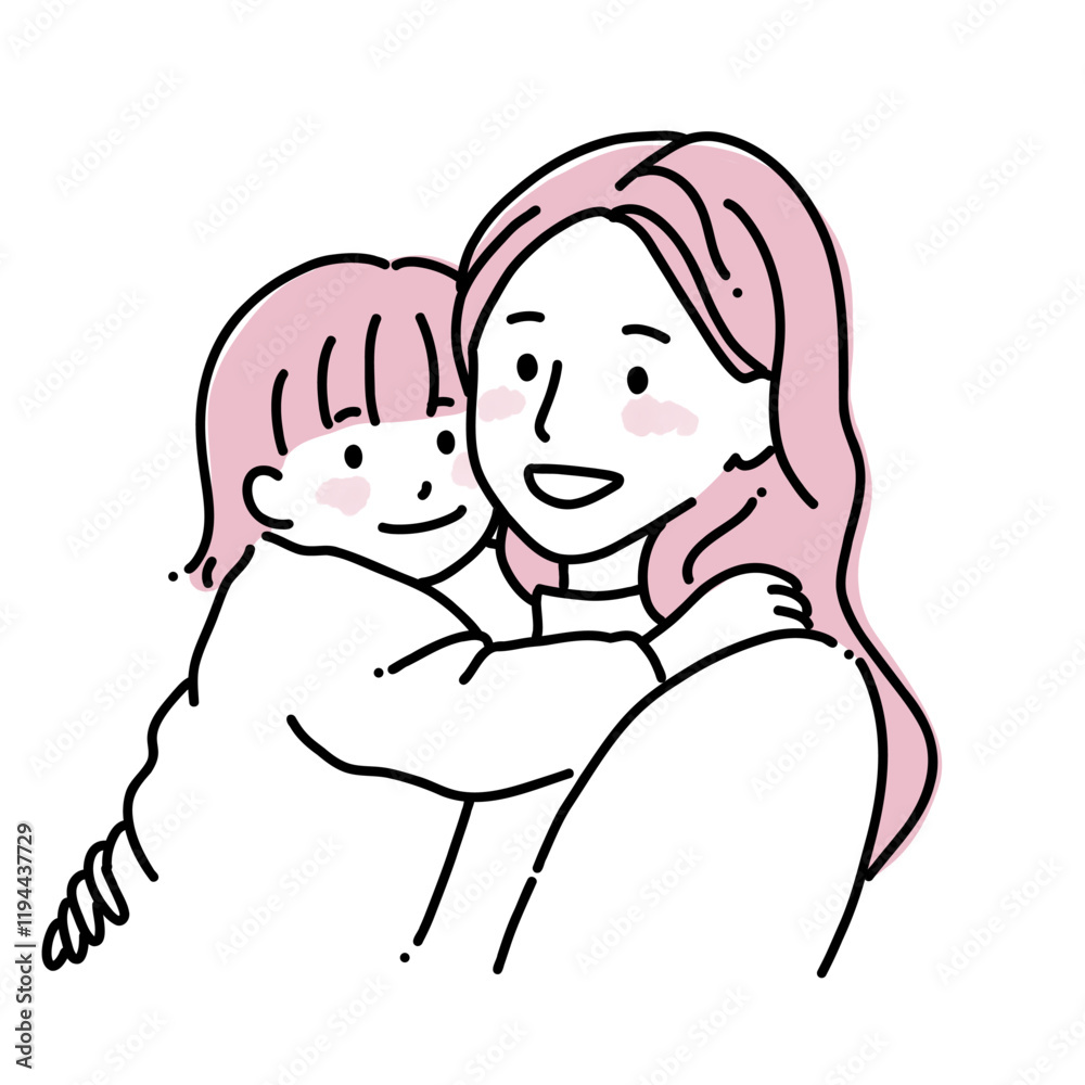 Fototapeta premium 笑顔の母娘