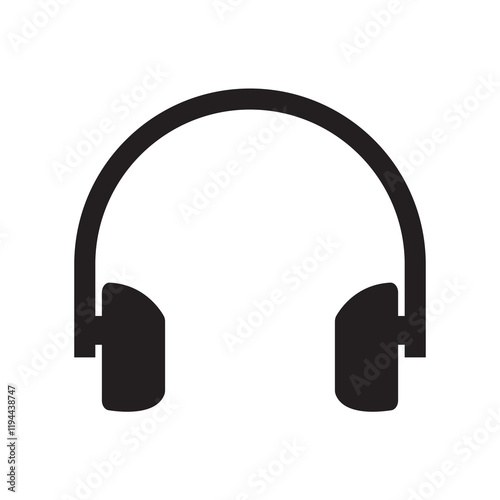Headphones icon on transparent background