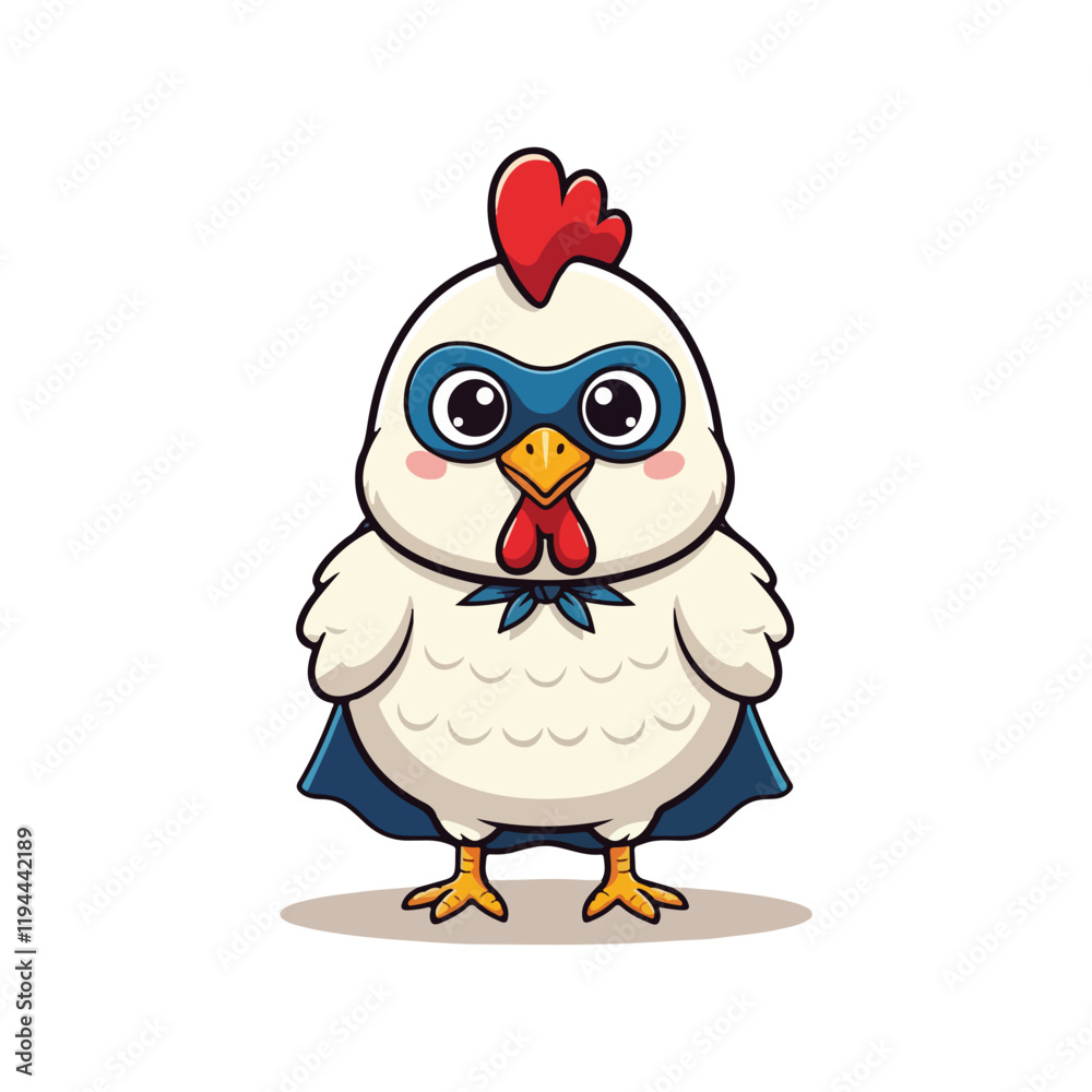 Cute Chicken Hen Standing Cartoon Vector Icon Illustration Animal Nature Icon Isolated Flat Vector Cute Chicken Hen Standing Cartoon Vector Icon Illustration Animal Nature Icon Isolated Flat Vector