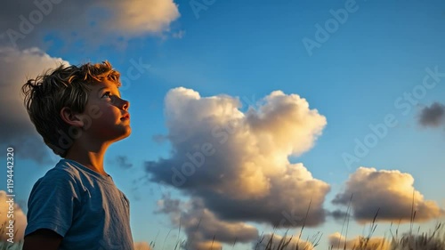A boy learns about cloud formations in different regions, inspired by lessons from a woman meteorologist