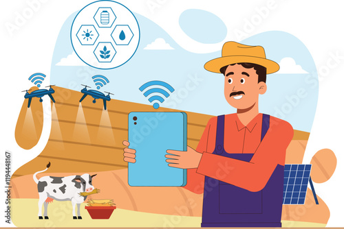 Witness the future of farming with high-tech robotic harvesters, integrating cutting-edge data analytics for efficient crop management and sustainable agriculture.