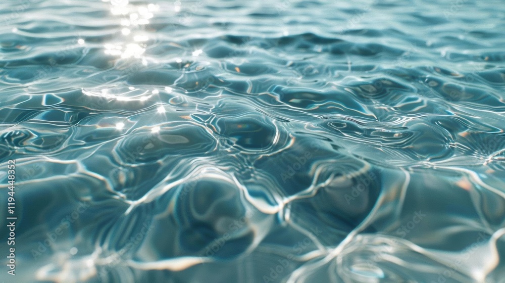A close-up view of shimmering water surface with gentle waves. A close-up view of shimmering water surface with gentle waves.