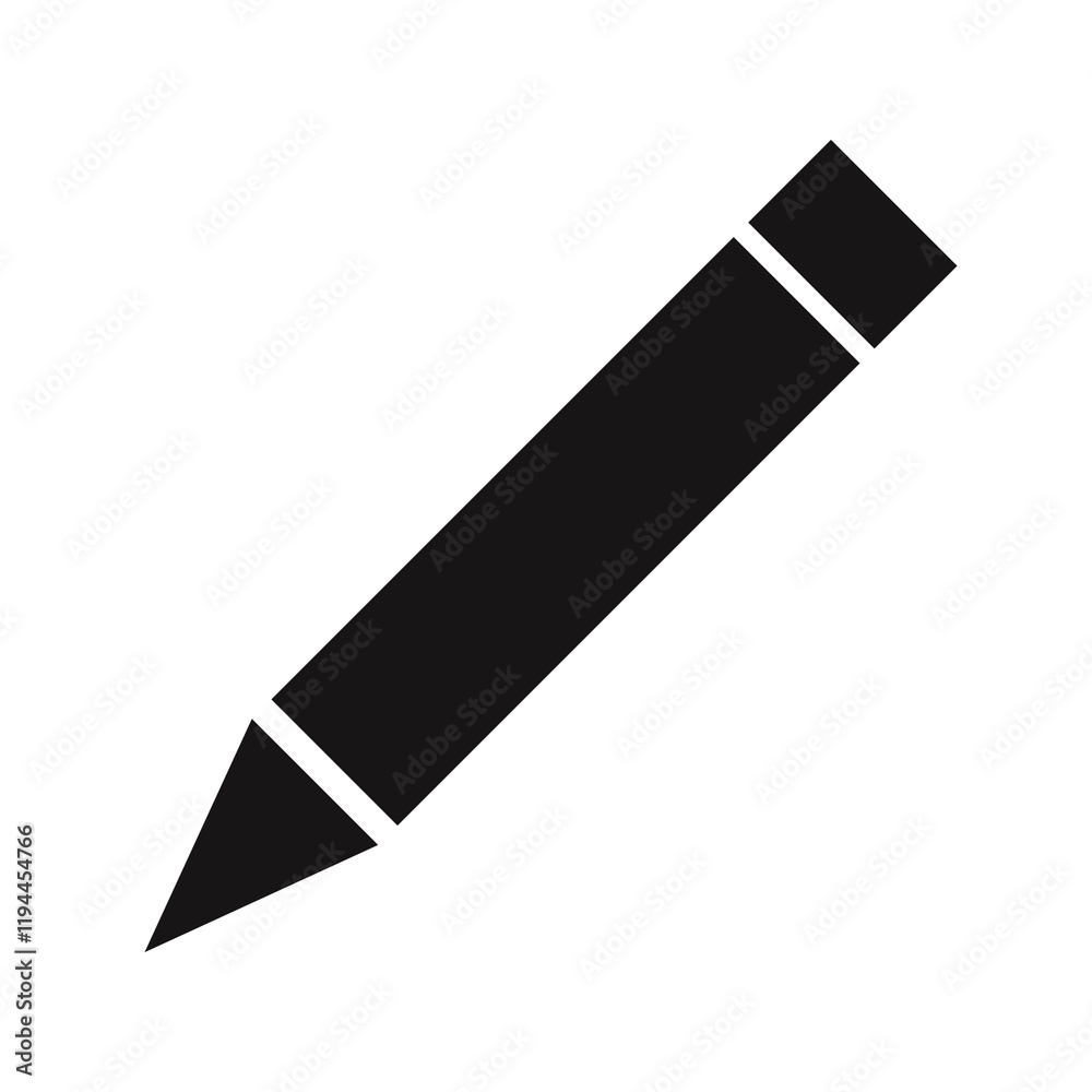 Pencil, blogging Icon on transparent background Pencil, blogging Icon on transparent background